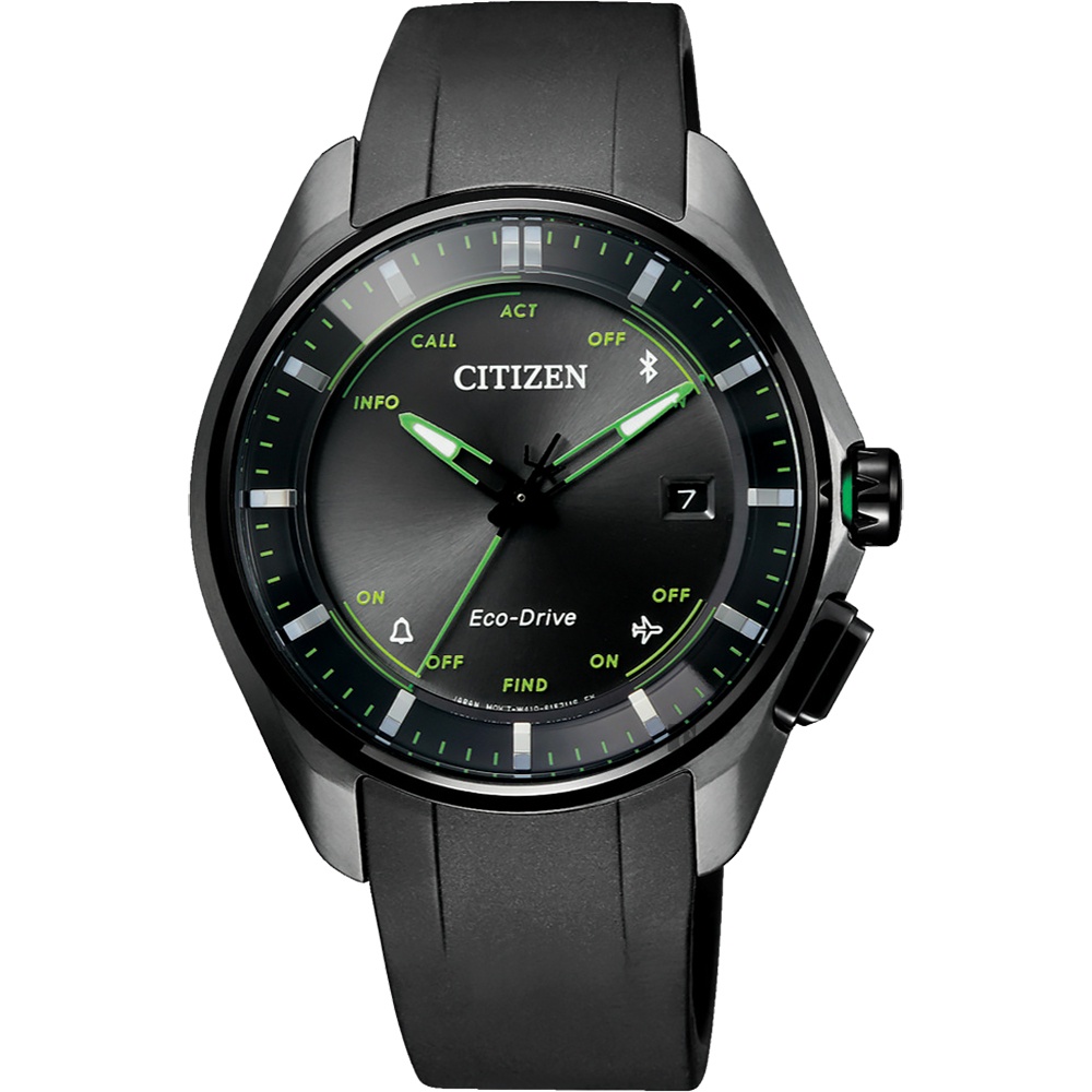 CITIZEN 星辰 限量鈦金屬光動能藍芽手錶-黑/40mm BZ4005-03E