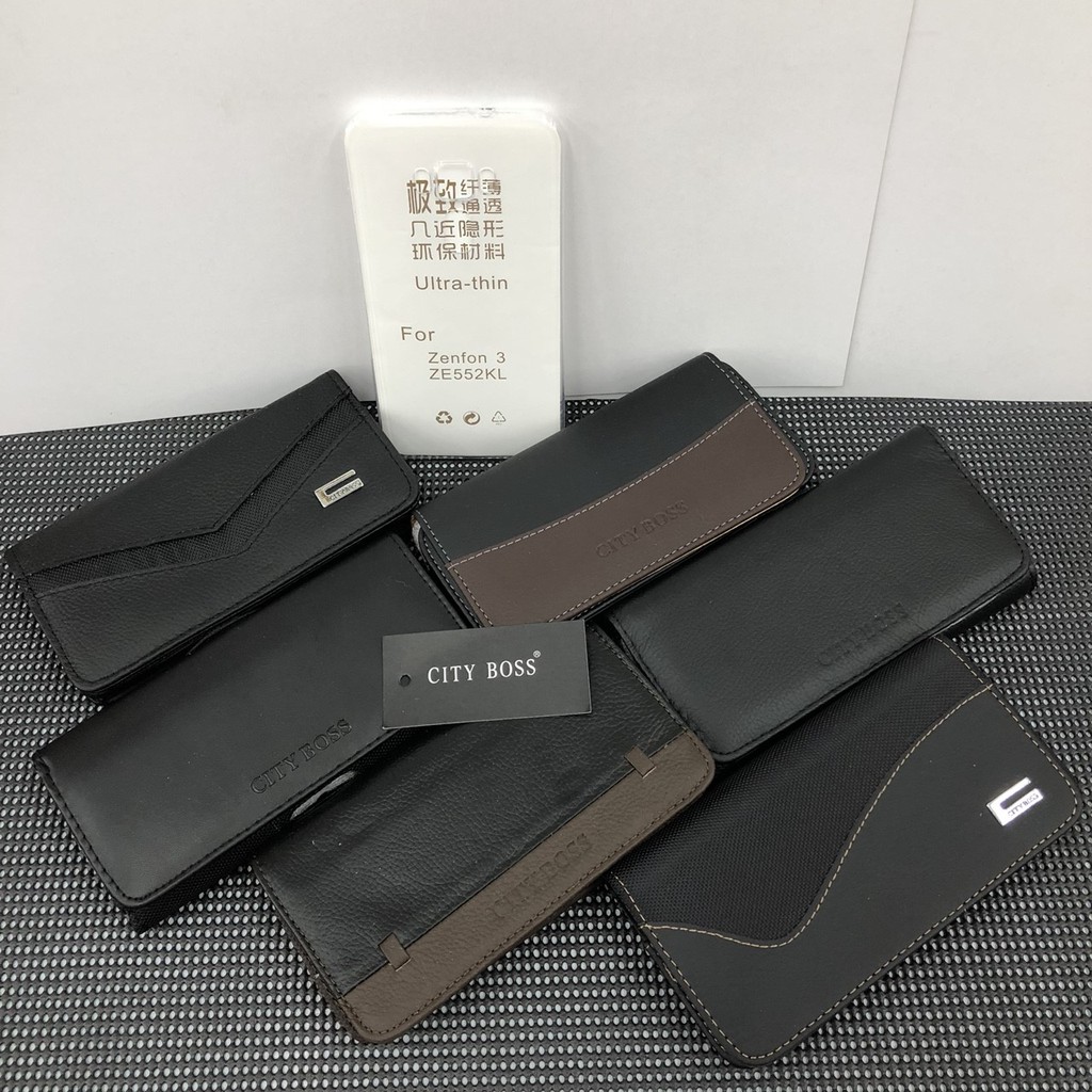 City Boss ASUS Zenfone3 5.5 吋 ZE552KL 腰掛 橫式 皮套 手機套 腰掛皮套 果凍套