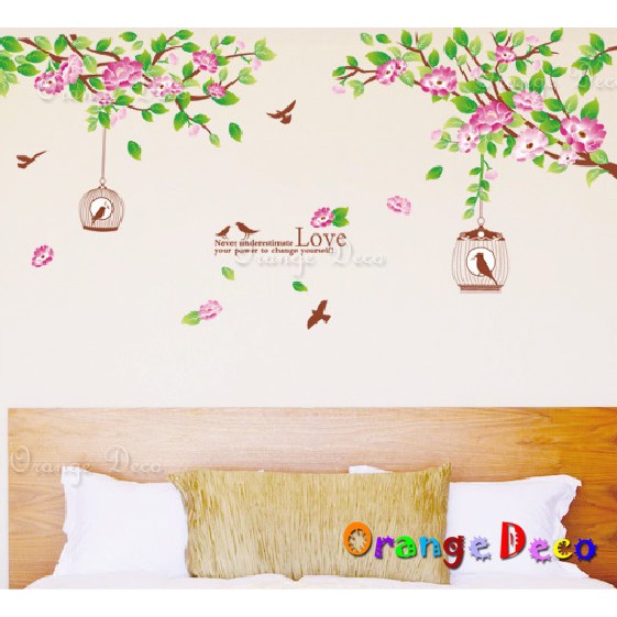 【橘果設計】芙蓉花 壁貼 牆貼 壁紙 DIY組合裝飾佈置