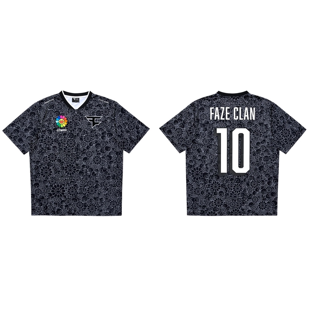 預購 全新 FaZe Clan x Takashi Murakami Jersey 村上隆 小花球衣 黑色