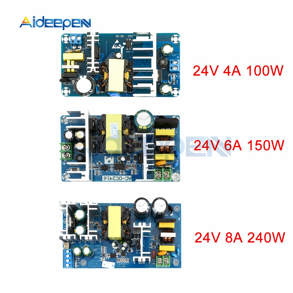 Ac 110V 220V轉DC 24V 4A 6A 9A 電源模塊板開關AC-DC開關電源板用於更換/維修