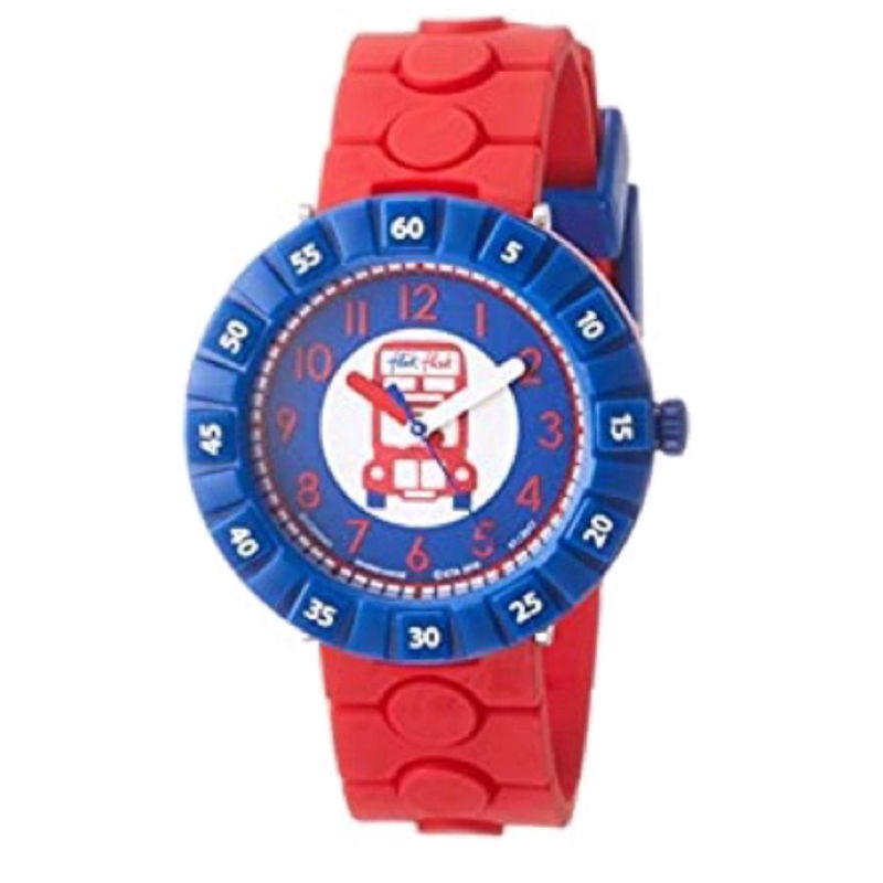 Swatch 品牌FlikFlak 瑞士錶 時鐘教學錶 男童防水手錶