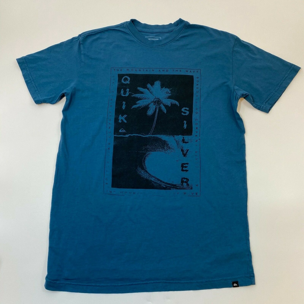 Quiksilver Blue Mountain Wave 圖案 T 恤高級版型 S