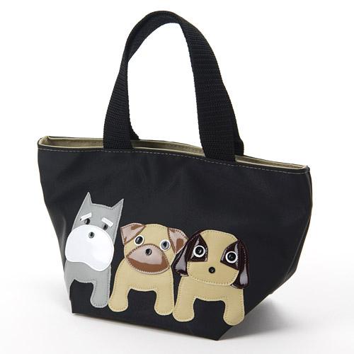 ˙ＴＯＭＡＴＯ生活雜鋪˙日本進口雜貨人氣日本製三隻小狗簡約配色迷你隨身手提袋 托特包 餐袋(預)