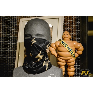 P&J 捷寶松山店 現貨 GU CAMP 復古 凱旋 重機 涼感頭套 防曬 抗UV 魔術頭巾 頭巾 黃閃電