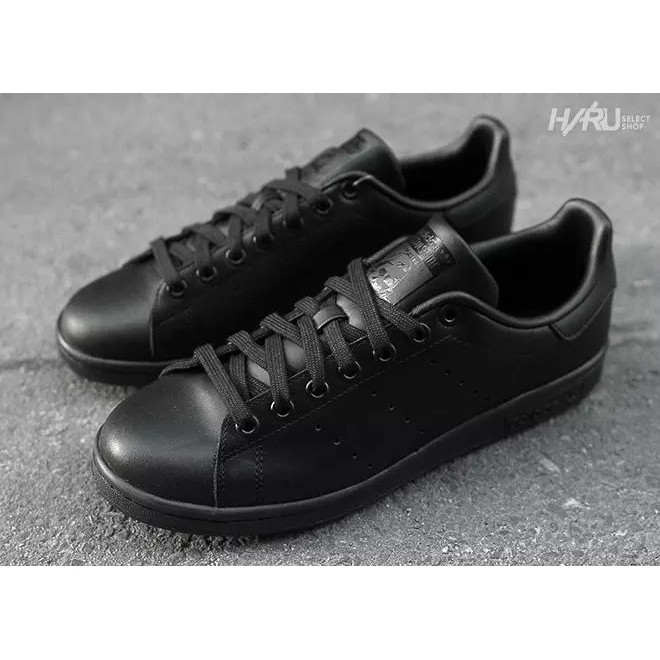 田谷ADIDAS ORIGINALS STAN SMITH M20327 黑色全黑休閒鞋雅痞復古皮鞋| 蝦皮購物