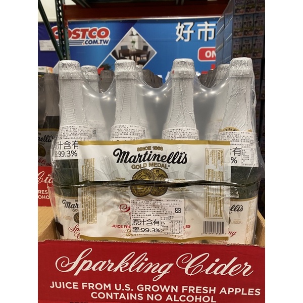 缺貨 代購好市多martinelli S 氣泡蘋果汁750毫升x 4入 蝦皮購物