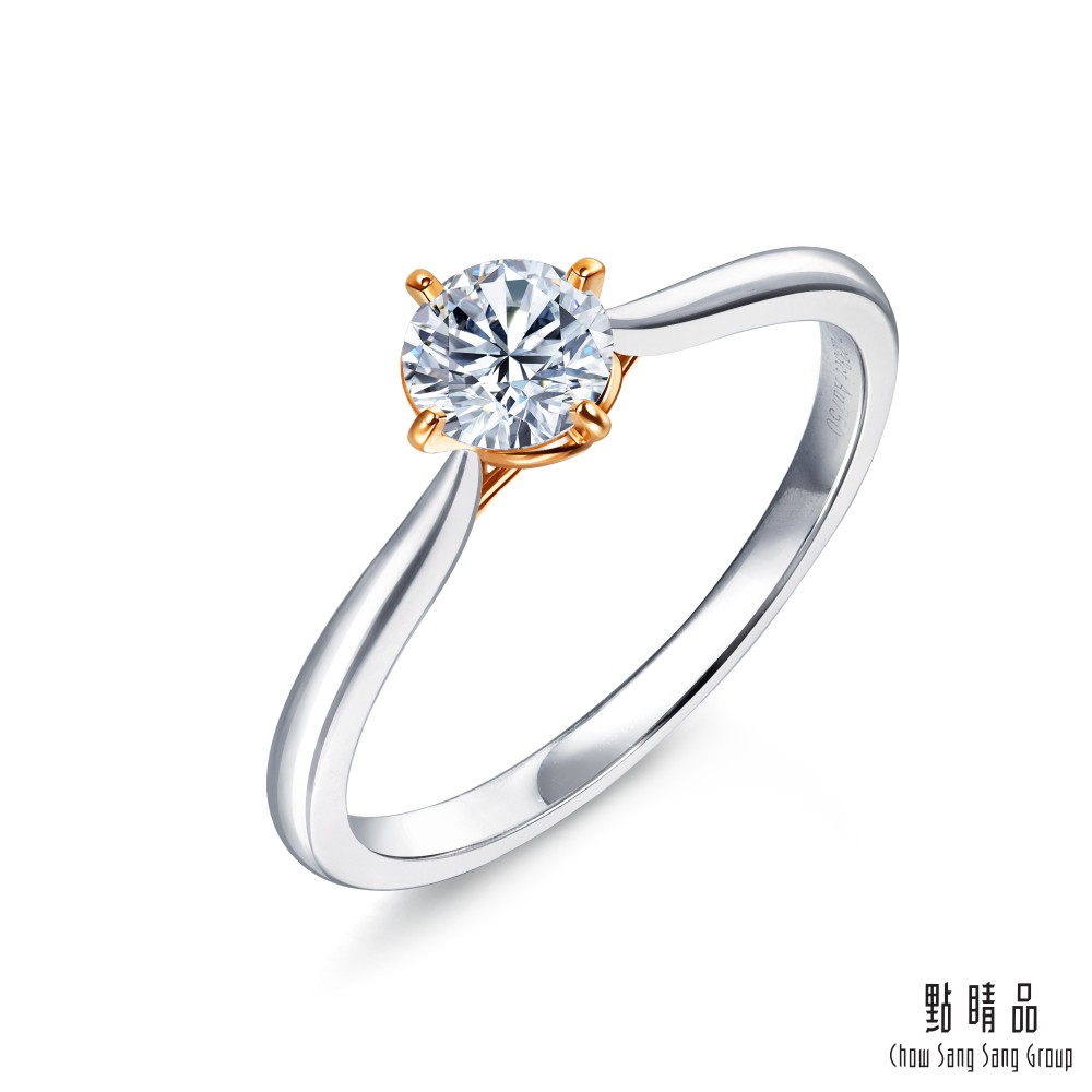 點睛品 PROMESSA GIA 30分 同心結 18K金鑽石結婚戒指