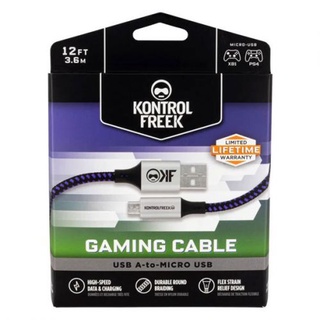 KontrolFreek USB A-to-Micro Gaming Cable 3.65m編織傳輸線 PS4 X1適用