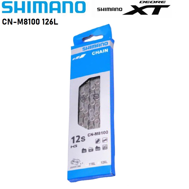 Shimano Deore XT 12速鏈條 CN M8100 M7100 帶快鏈山地自行車自行車鏈條盒