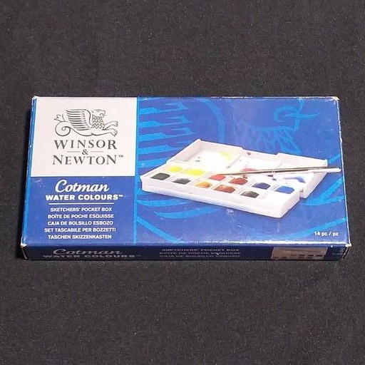 Winsor&amp;Newton Cotman 溫莎牛頓 12色 固體水彩 塊狀水彩 盒裝 學生級 入門款