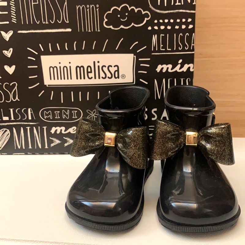 Mini Melissa 寶寶黑色雨鞋 二手