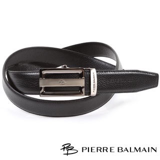 【PB皮爾帕門】時尚經典紳士頭層牛皮自動扣皮帶A57P70901F黑色