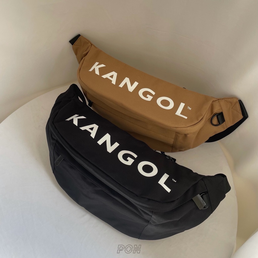 【豬豬老闆】KANGOL WAISTBAG 袋鼠 胸包 小款 腰包 刺繡 經典 字母 LOGO 60553009 | 蝦皮購物