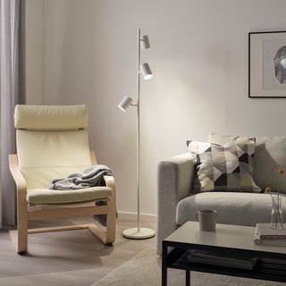 北歐工業LOFT風格經典IKEA宜家NYMÅNE三燈頭落地燈燈飾立燈燈具/白色/不含燈泡/二手八成新/特$1480