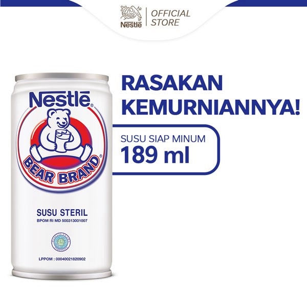 Susu Beruang Bear Brand Susu Steril Siap Minum 189 ML