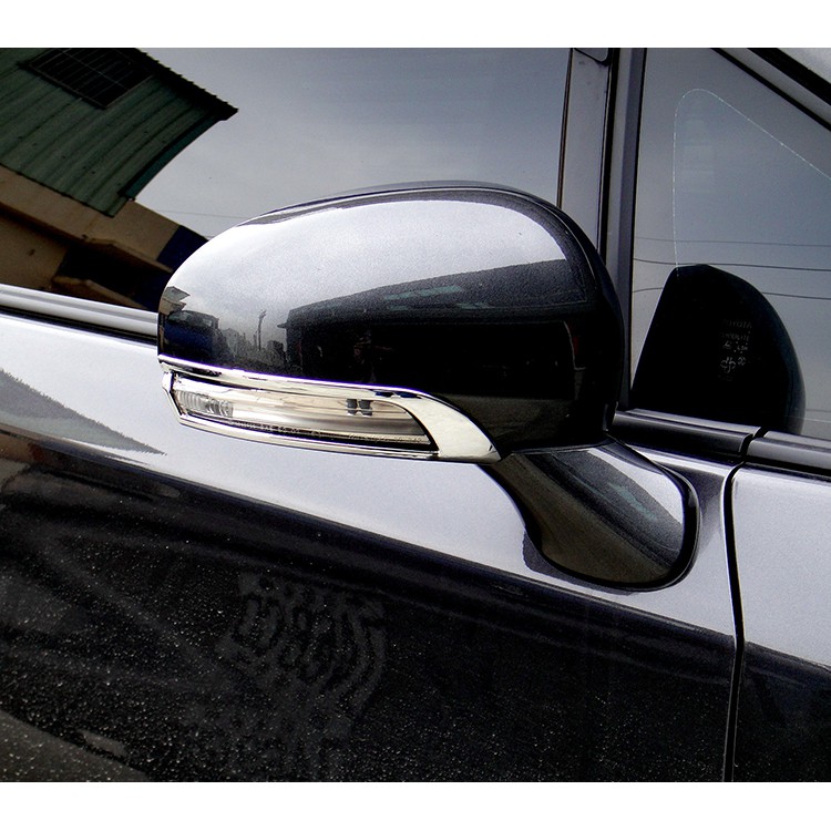 圓夢工廠 Toyota Wish 2009 ~2018 二代 改裝 鍍鉻 後視鏡飾燈框 後照鏡框飾貼