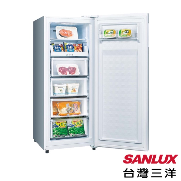 【全館折扣】SCR-V168F SANLUX台灣三洋 165公升 變頻直立式冷凍櫃 自動除霜