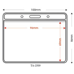 【史代新文具】TA-2509 橫式1孔識別證套96X69mm