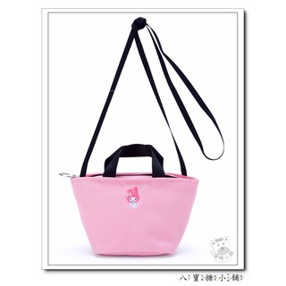 迷你單肩包 斜背小包 Melody 美樂蒂 迷你手提袋 兩用帆布粉紅款 Sanrio 八寶糖小舖