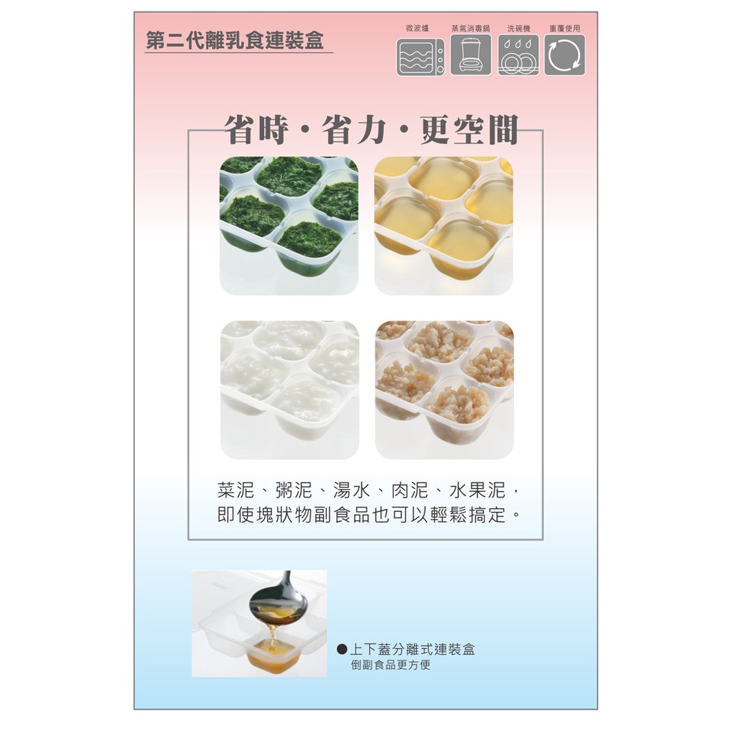 益嬰房 日本richell 利其爾第二代離乳食連裝盒15ml 25ml 50ml 副食品分裝盒製冰盒 蝦皮購物
