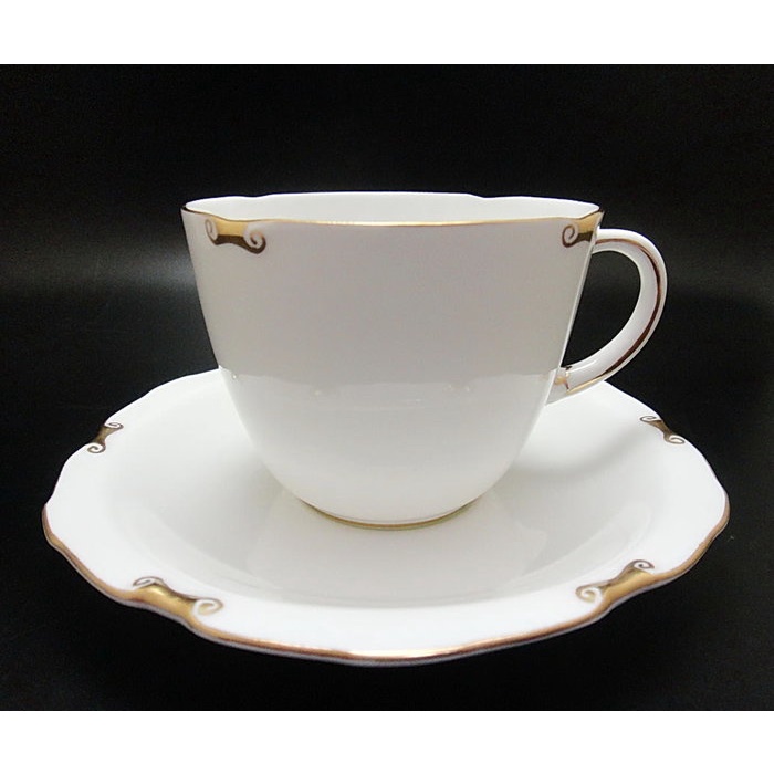 【拾年之路】 英國製Royal Crown Derby德比Regency攝政系列重金骨瓷咖啡杯+盤(免運)