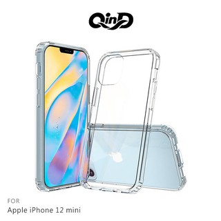 QinD Apple iPhone 12 mini (5.4吋) 雙料保護套 透明殼 硬殼 背蓋式 手機殼 保護殼