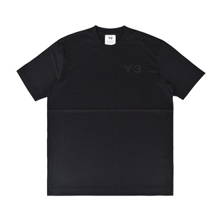 Adidas Y-3 CLASSIC黑字印花LOGO純棉短T(男/黑)