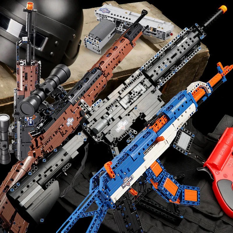 雙鷹/宇星 軍事系列 AK47/98K 積木槍  經典積木槍模型 相容樂高 拼裝積木玩具