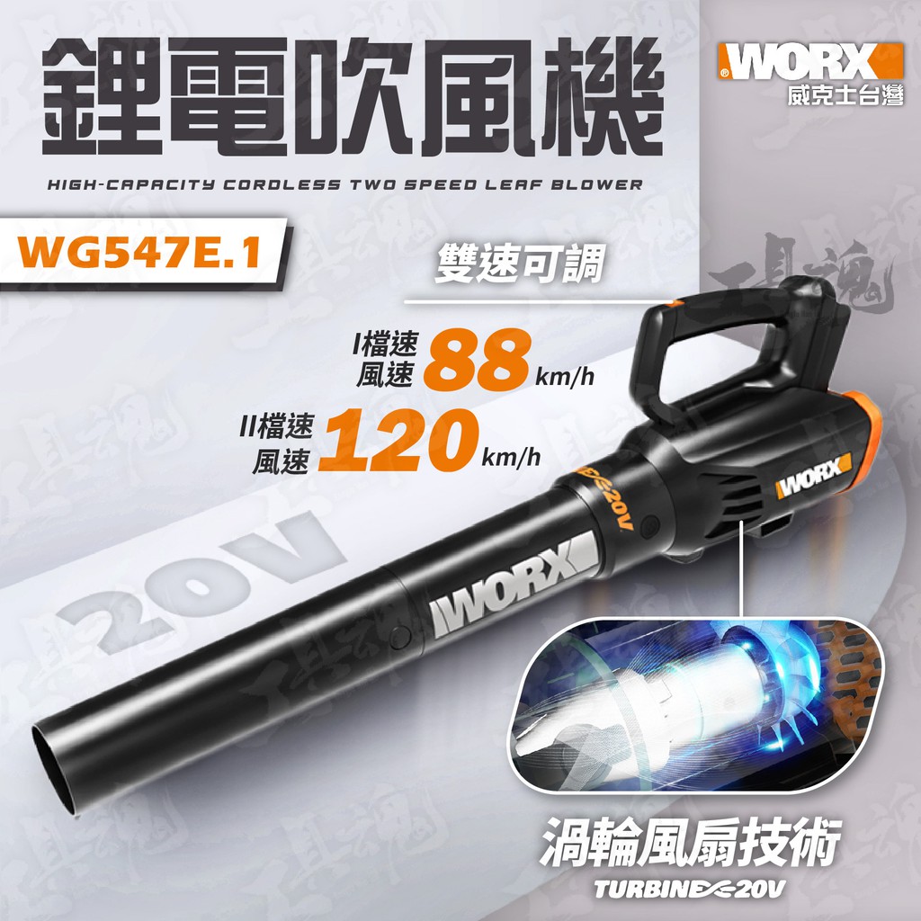 WG547E.1 威克士 吹草機 吹風機 吹葉機 吹塵機 鼓風機 直流 20V 鋰電池 公司貨 WORX WG547