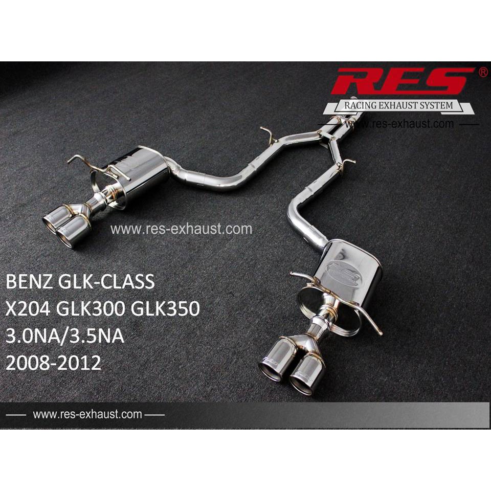 【RES排氣管】BENZ GLK-CLASS X204 不鏽鋼/鈦合金 當派 中尾段 電子閥門  JK總代理 車宮車業