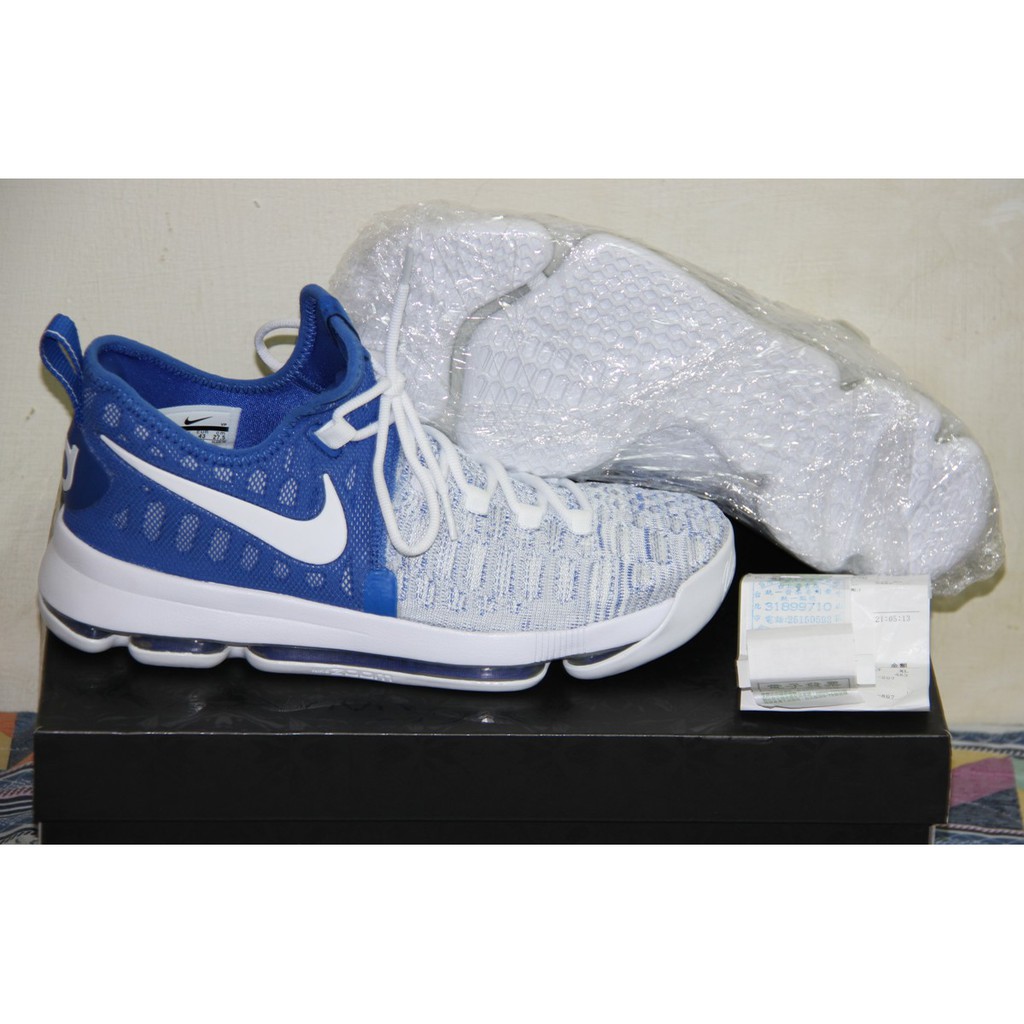 年終特價 保証正品(有發票証明)已落地!  NIKE KD 9 主場藍白配色 (附日本專業膠加強管壁)  US9.5