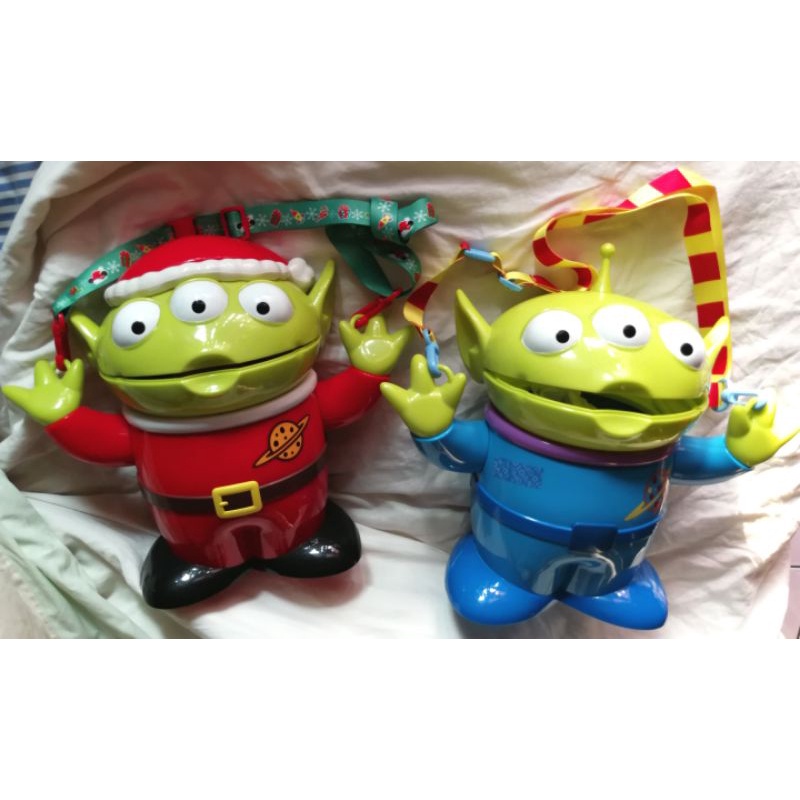 現貨,玩具總動員 日本迪士尼 三眼怪 聖誕節 爆米花桶（二手) 聖誕三眼、基本款三眼