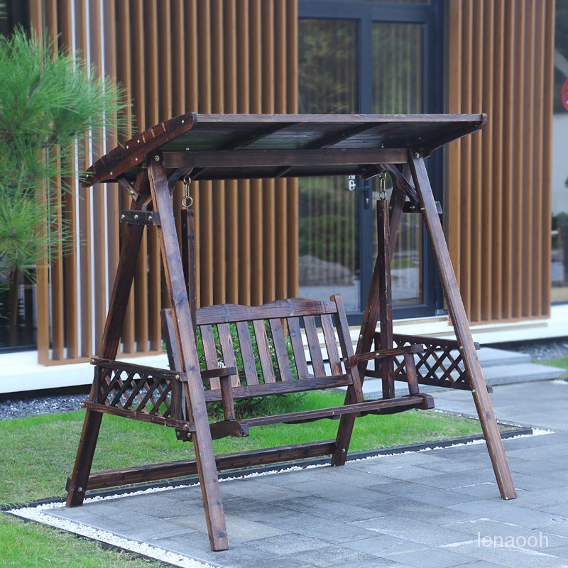 【雨辰家居城】木製實木鞦韆椅戶外花園庭院搖椅防腐木吊椅搖籃椅吊床吊籃盪鞦韆