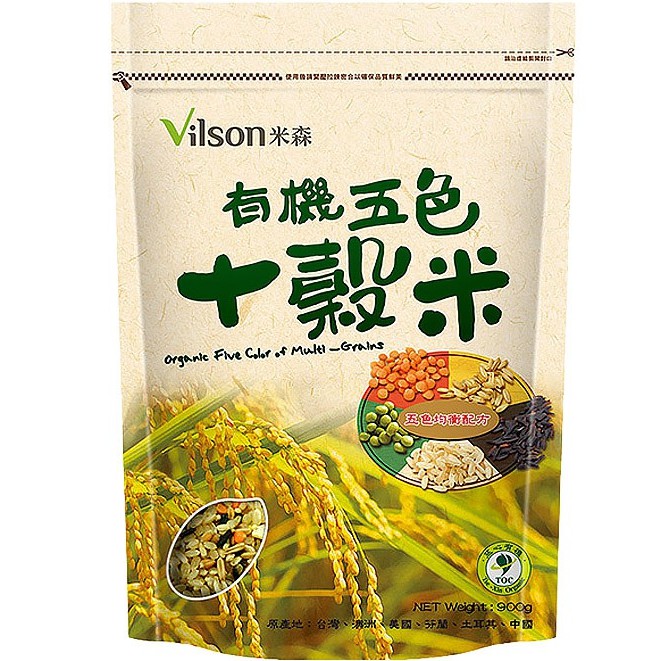 Vilson米森有機五色十穀米 900g 十穀米 多穀米 膳食纖維 紅扁豆 小麥 蕎麥仁【鮮物良品】