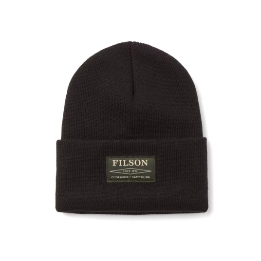 Filson 經典LOGO 針織毛帽 黑