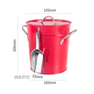 [DOLITY2] 鍍鋅鐵冰桶飲料涼爽桶為戶外派對紅