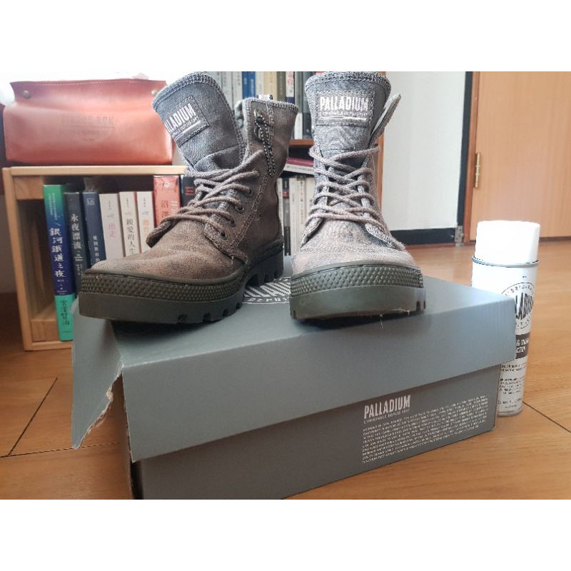 (僅試穿、大降價)Palladium 法國軍綠踝靴 25cm 8號 贈防水噴霧