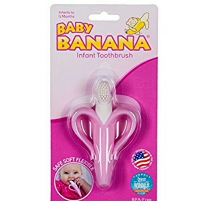 (現貨🇺🇸美國進)限定紫色bany banana軟性香蕉牙刷組（固齒器）