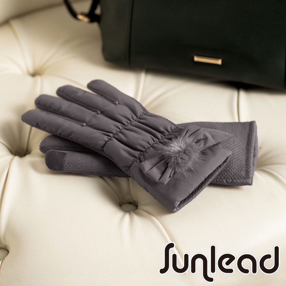 【Sunlead】防滑效果。保暖防風螢幕觸控輕量感刷毛手套
