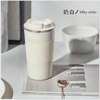 窩窩新品 咖啡杯便攜隨行杯 304不鏽鋼保溫杯 男女學生水杯子高檔簡約大容量車載保溫杯