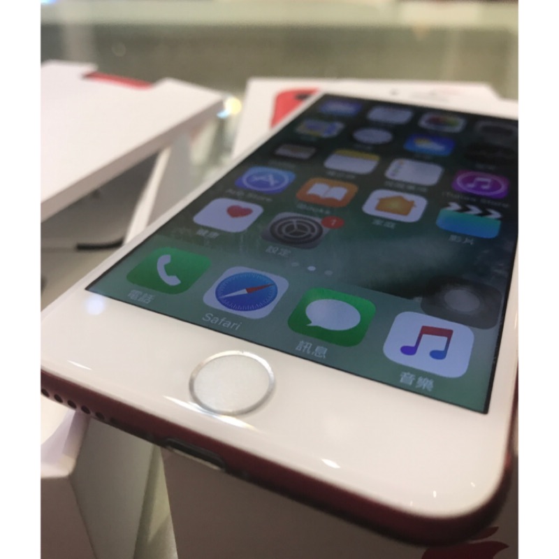 9.99新iphone7 128g限量紅 保固還超久到2018/7/4 盒裝配件齊全=20500