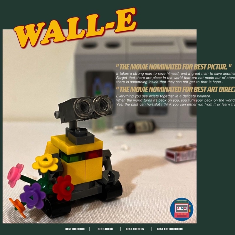 🌷瓦力等到花兒也謝了🌷 迷你積木 兼容樂高 樂高 玩具 拼裝積木 皮克斯動畫 WALL·E 瓦力 伊芙