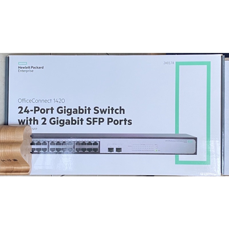 HPE (JH017A) HPE 1420-24G-2SFP Switch 24埠 GbE 無網管網路交換器