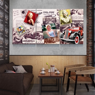極有家 北歐工業風裝飾畫 餐廳酒吧復古創意個性掛畫 現代客廳咖啡廳牆壁畫 實木框畫