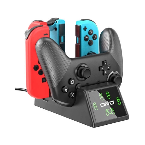 OIVO 【現貨免運】方形帶燈 Pro+Joy-Con 控制器 5合1 充電座（IV-SW18137）【GAME休閒館】