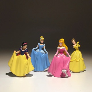 迪士尼 公主系列 白雪公主 貝兒公主 睡美人 灰姑娘 公仔 模型