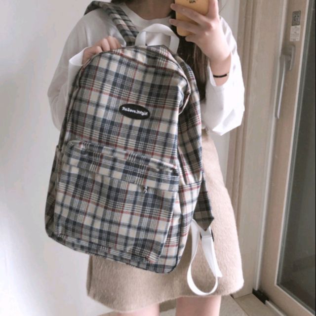 🇰🇷KORBUY韓國代購🇰🇷Night love salt cozy check backpack