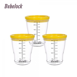 【馨baby】韓國 BeBeLock 防漏儲存杯(3入/240ml) 儲存杯 防漏杯 副食品分裝盒 分裝盒