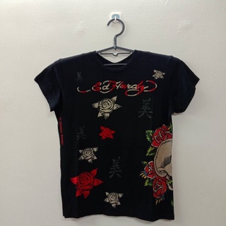ED Hardy 短板 玫瑰 棉T T恤
